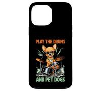 Drummer Dog Play The Drums Pet Dog Drumming Drums Percussion Coque pour iPhone 13 Pro Max