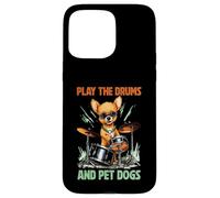 Drummer Dog Play The Drums Pet Dog Drumming Drums Percussion Coque pour iPhone 15 Pro Max