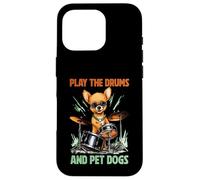 Drummer Dog Play The Drums Pet Dog Drumming Drums Percussion Coque pour iPhone 16 Pro