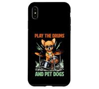 Drummer Dog Play The Drums Pet Dog Drumming Drums Percussion Coque pour iPhone XS Max