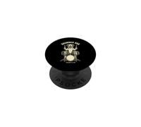 Drummer Dog Saying The Beat Life Sarcastique PopSockets PopGrip Adhésif