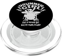 Drummer Girl batteurs de l'orchestre Femme batteuse Tambour PopSockets PopGrip pour MagSafe
