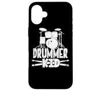 Drummer Kid Drummer Ensemble de Batterie Garçon Coque pour iPhone 16 Plus