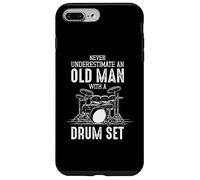 Drummer Never Underestimate an Old Man with A Drum Set Coque pour iPhone 7 Plus/8 Plus