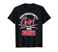 Drummer Percussion Cadeau Pour La Femme Batterie T-Shirt
