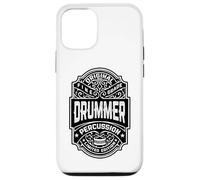 Drummer Vintage Whiskey Label Drums Drums Coque pour iPhone 12/12 Pro