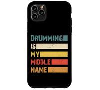 Drumming is My Middle Name, Batterie rétro Style Grunge Coque pour iPhone 11 Pro Max