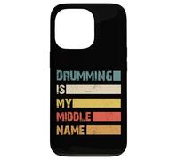 Drumming is My Middle Name, Batterie rétro Style Grunge Coque pour iPhone 13 Pro