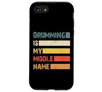 Drumming is My Middle Name, Batterie rétro Style Grunge Coque pour iPhone SE (2020) / 7/8