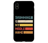 Drumming is My Middle Name, Batterie rétro Style Grunge Coque pour iPhone XS Max