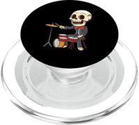 Drumming Skeleton Drum Player Batteur Percussion Drums PopSockets PopGrip pour MagSafe