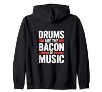Drums are The Bacon of Music Sweat à Capuche