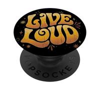 Drums de Guitare Vintage Rock Heavy Metal Cadeau Musique Live PopSockets PopGrip Adhésif