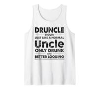 Druncle Definition Funny Uncle Drinking Humour Débardeur