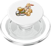 Drunk Bunny Beer Shirt Egg Mug - Cadeau Amusant de Lapin de Pâques PopSockets PopGrip pour MagSafe