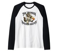 Drunk Drunk Raccoon Master Karaté Manche Raglan