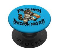 Drunk Drunk Raccoon Master Karaté PopSockets PopGrip Adhésif