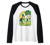 Drunk Leprechaun St. Patrick's Day Sarcastic Adult Humor Manche Raglan