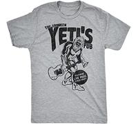 Drunken Yeti Pub T T-Shirts à Manches Courtes Funny Bigfoot HilarioSarcastic Drinking Tee for Guys Grey Grey(Medium)