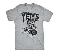 Drunken Yeti Pub T T-Shirts à Manches Courtes Funny Bigfoot HilarioSarcastic Drinking Tee for Guys Grey(Medium)