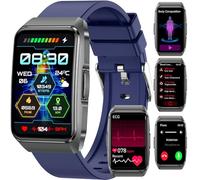DRUOYIM Montre Connectée Homme Femme avec Appel Bluetooth, 1,57" é ECG Smartwatch avec Acide Urique/HRV/BMI/lipides Sanguins, Appel d'urgence SOS Smart Bracelet pour Android/iOS