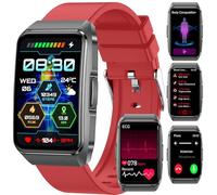 DRUOYIM Montre Connectée Homme Femme avec Appel Bluetooth, 1,57" é ECG Smartwatch avec Acide Urique/HRV/BMI/lipides Sanguins, Appel d'urgence SOS Smart Bracelet pour Android/iOS