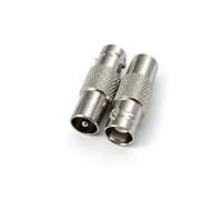 DRUT Adaptateur coaxial TV mâle vers prise BNC femelle, convertisseur d'antenne RF vers BNC pour vidéosurveillance, TV, vidéo, radio et câbles coaxiaux (1)