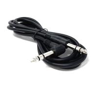 DRUT Câble de guitare TRS coudé à droite 6,35 mm - Jack stéréo pour guitare électrique, basse, clavier, ampli, table de mixage - Cordon audio robuste (2 m)