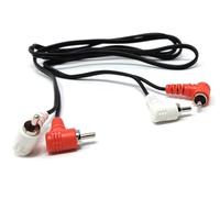 DRUT Lot de 2 câbles RCA vers RCA à angle droit pour audio, haut-parleurs, home cinéma, son surround, platine, mixeur 1,2 m