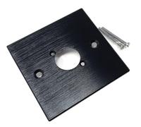DRUT Plaque Murale en Aluminium brossé, 86 x 86 mm, Trou série D, Compatible avec Les plaques murales Neutrik, HDMI, USB, RJ45, BNC, RCA, XLR (1 Trou)