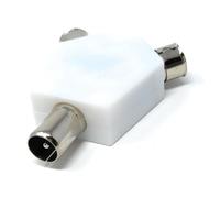 DRUT Répartiteur coaxial d'antenne TV 1 x in mâle à 2 x Out Adaptateur de câble Femelle