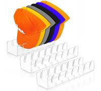 Druuzyl 3 Pièces Porte Casquette Aucune Installation Porte Casquette de Baseball Transparente Organisateur de Casquette Peut Contenir 21 Casquettes de Baseball Acrylique Support-Casquette