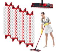 Druuzyl 4 Recharges Microfibre pour Vileda UltraMax (46x13cm) - Compatibles Balai Serpillière Vileda - Nettoyage Sols Durs/Lisses - Lavable en Machine - Lot de 4 Pièces
