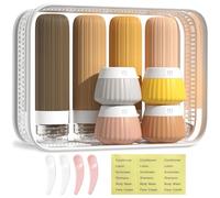 Druuzyl 8 Flacons de Voyage en Silicone, Contenants de Voyage Réutilisables et Étanges en Silicone, Kit d'Accessoires de Voyage Certifiés TSA Flacons de Voyage en Silicone With Clear Bag