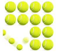 Druuzyl Balles de Tennis 12 Pièces Recreational Tennis Balls Balles de Tennis d'Entraînement pour Enfants Balle de Tennis pour Débutants pour Adultes, Enfants et Chiens