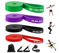 Druuzyl Bandes de Résistance 4 Niveaux | Elastique Musculation avec Ancrage Porte & Poignée | pour Yoga, Pilates, Tractions | Sac Transport Inclus | Résistance Progressive Home Gym