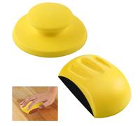 Druuzyl Blocs de Ponçage Manuels de 125 mm Avec Velcro 5 Inches - Bloc de Ponçage Manuel Rond et en Forme de Souris Pour la Restauration de Meubles en Bois et les Œuvres d'Art Faites à la Main