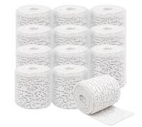 Druuzyl Kit de Bandes de plâtre 12pcs Bande de Platre Séchage Rapide 5x270cm Bande de Platre, Bandes Plâtrées en Tissu, Bande de Plâtre pour Moulage Travaux Manuels, Moulage du Ventre de Grossesse