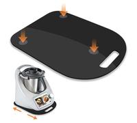 Druuzyl Planche Coulissante en Acryl pour Thermomix TM6/TM5 Plaque Support avec Poignée et roulettes, Plateau Déplacement Rapide et Sûr Compatible avec Thermomix TM6 et TM5