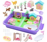 Druuzyl Sable Jouet Magique pour Chat et Chien, Bac à Sable Magique avec Sensoriel et Bac à Sable Kit de Sable Jouet Sensoriel de Cadeau d'Anniversaire Enfant de 3+ Ans