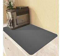 Druuzyl Tapis de Machine à Café 40x60cm - Absorbant & Antidérapant - Pour Egouttoir Vaisselle et Bar à Café - Tapis de Séchage Plat Professionnel - Lavable et Résistant