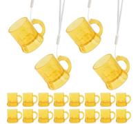 Druuzyl Verres à Shot en Plastique 20 Pièces Verres à Shot pour Mariée, Collier de Verre à Liqueur en Plastique avec Chaîne, Réutilisables Collier de Verre à Shot pour Fête de Bachelorette Mariage