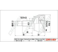 Drve+ DP2110.10.1082 Jeu de joints, arbre de transmission pour ALFA ROMEO,FIAT,