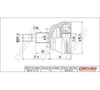 Drve+ DP2110.10.1116 Jeu de joints, arbre de transmission