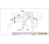 Drve+ DP2110.10.1127 Jeu de joints, arbre de transmission pour AUDI,VW
