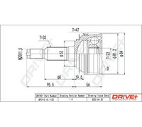 Drve+ DP2110.10.1132 Jeu de joints, arbre de transmission pour CHEVROLET