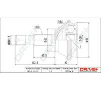 Drve+ DP2110.10.1151 Jeu de joints, arbre de transmission pour CITROËN,FIAT,PEU