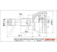 Drve+ DP2110.10.1155 Jeu de joints, arbre de transmission pour CITROËN,FIAT,PEU