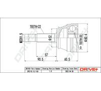 Drve+ DP2110.10.1181 Jeu de joints, arbre de transmission pour FIAT