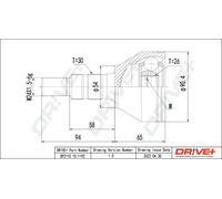 Drve+ DP2110.10.1192 Jeu de joints, arbre de transmission pour CADILLAC,FIAT,OP